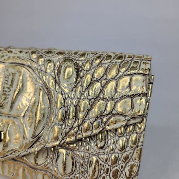 BRAHMIN Veronica Hologram Melbourne Gold Wallet Genuine Leather Iridescent NWT - Picture 5 of 12